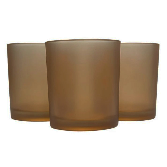 40 Pack Brown Frosted Glass Votive Tealight Candle Holders House Party Centerpiece Xmas Wedding Decor Glass Candlestick Party Decorations Bridal — image 4