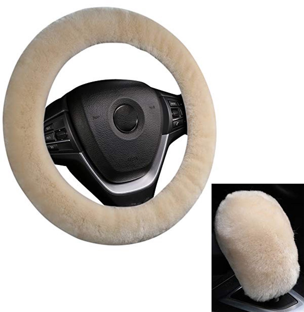 Plush Steering Wheel Cover - Car Steering Wheel Cover Plush - Car Steering Wheel Cover Set - Winter Steering Wheel Cover - Extra Soft Plush - Universal - car — image 3