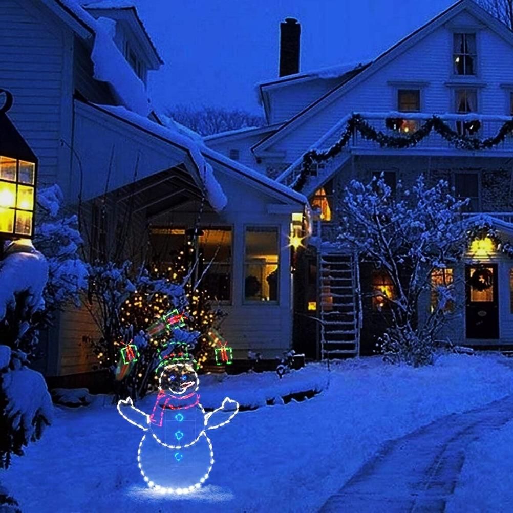 Christmas Fun Animated Ornaments Light String Garden Snow Glowing Decorative Frame Sign Indoor Outdoor Celebration Decor โ image 5