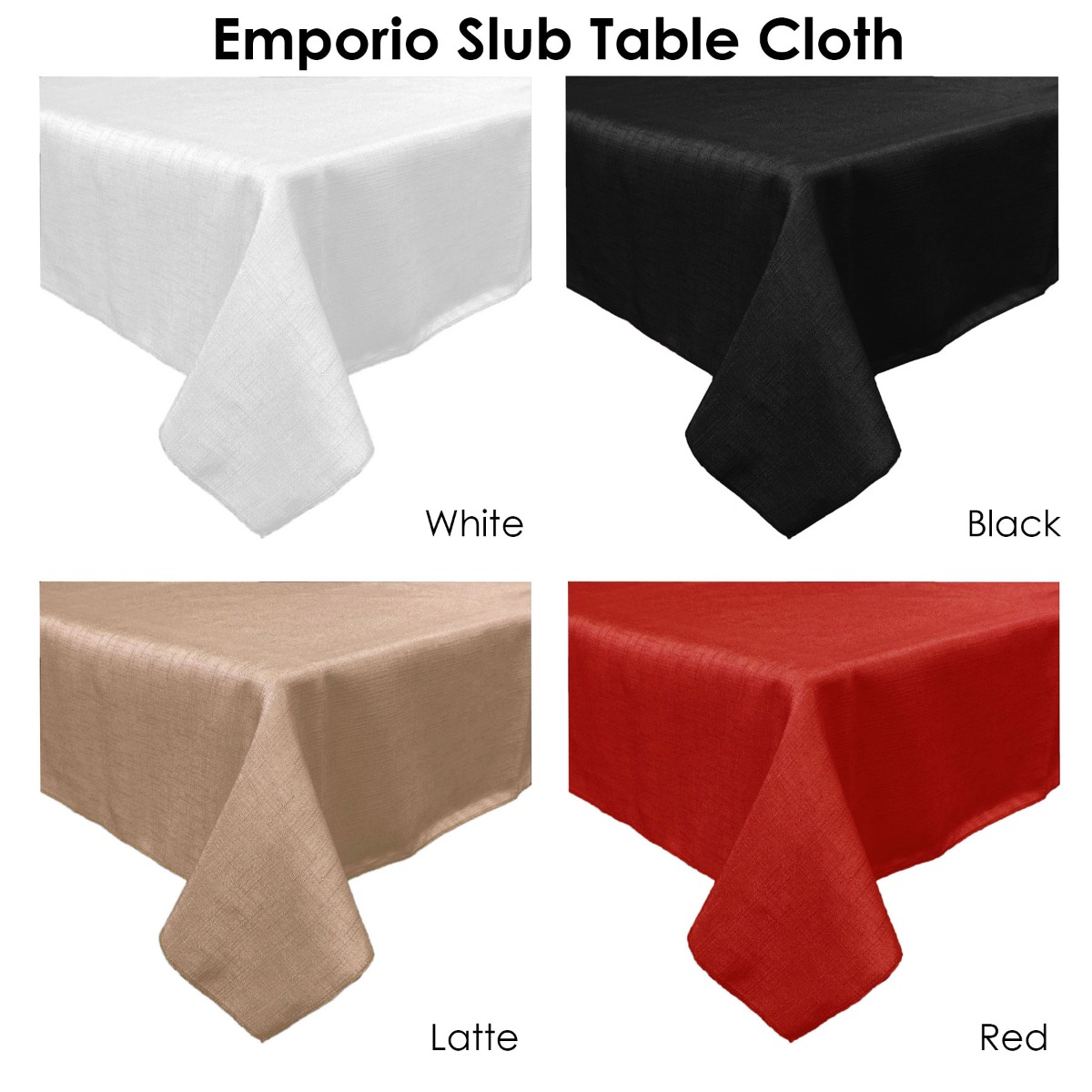 Emporio Slub Table Cloth White 180 cm Round — image 2