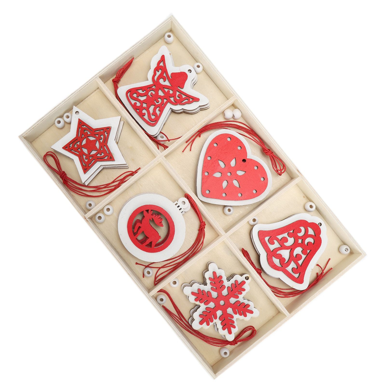 Wooden Hanging Ornaments DIY Christmas Tree Decorative Pendants Decoration AccessoriesJM02034 — image 5