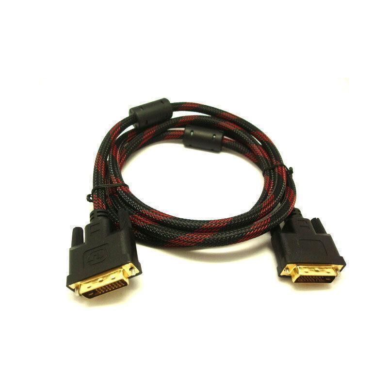 DVI Braided Cable Male DVI-D for LCD Monitor Computer PC Projector DVD Cord Lead - 5M — image 3