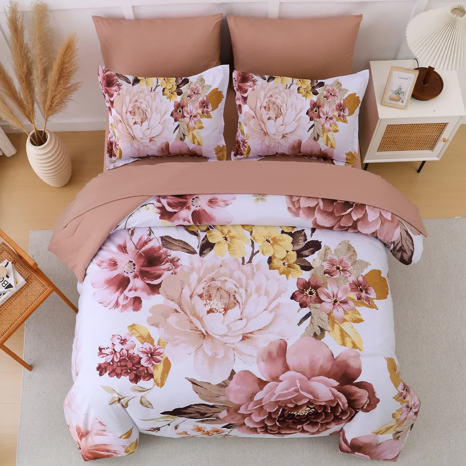 Pure Haven Pink floral 3‑Piece Comforter Set — image 2