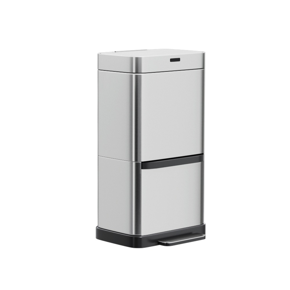 Devanti 70L Motion Sensor Bin Pedal Bins Automatic Siver — image 3