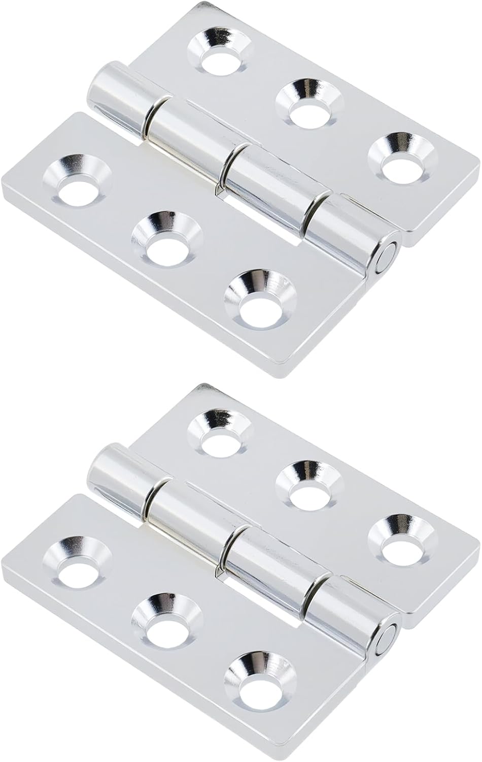 Butt Hinge Zinc Alloy Cabinet Hinges Polished Chrom Silver Residential Bed Room Hinge for Doors Hardware 2.56" x 2.16" -2pcs