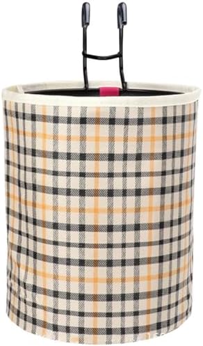 Removable Bicycle Handlebar Basket for Shopping and Daily Carrying, Lightweight Front Storage Basket for City Bikes, Beige and Black