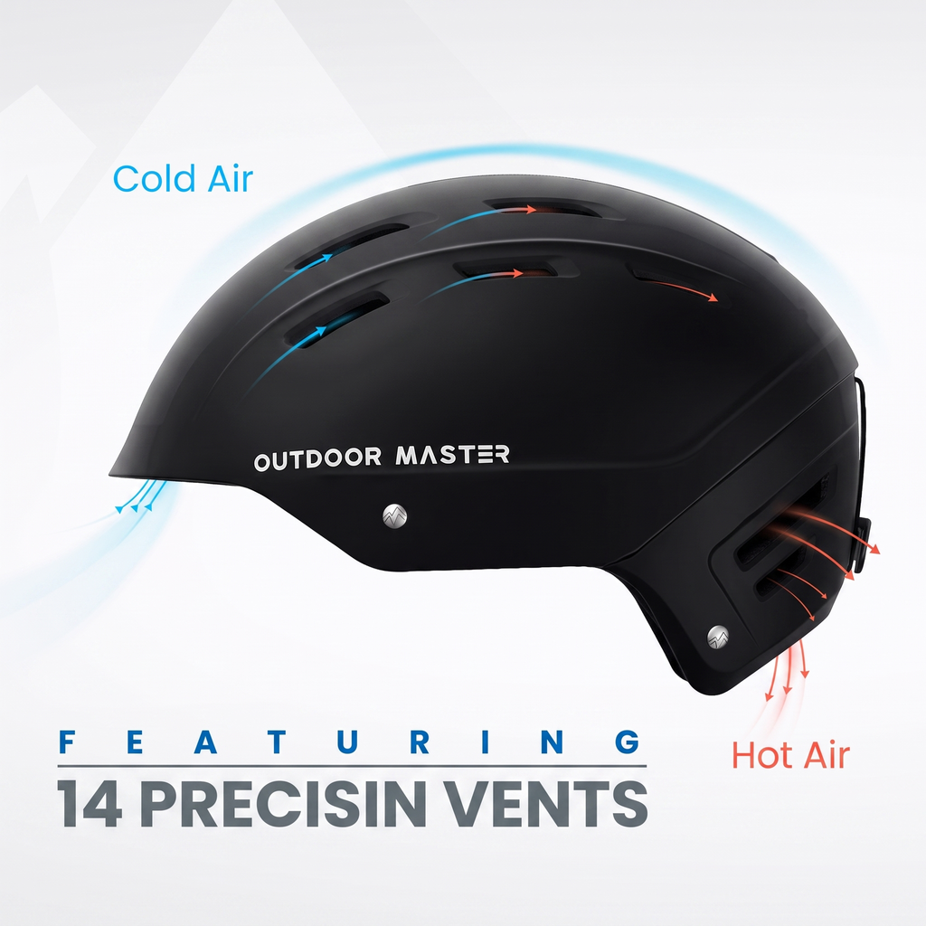OutdoorMaster Kelvin II Ski Helmet - Snow Sport Helmet Snowboard Helmet for Men Women & Youth White L — image 6