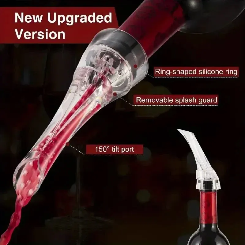 2PCS Portable Wine Decanter Dispenser Aerator Bottle Pourer Set for Party Travel β image 6