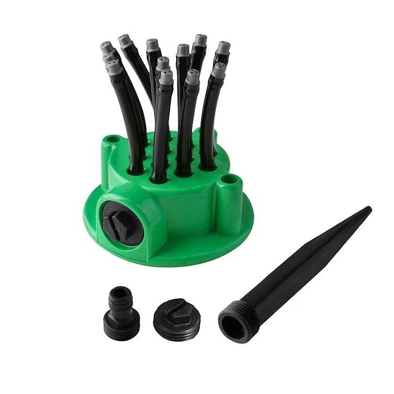 Flexible Lawn & Garden Sprinkler Garden Spray 360° Automatic Watering System, 12-Tube Sprayer for Watering, Hands-Free Lawn and Plant Watering