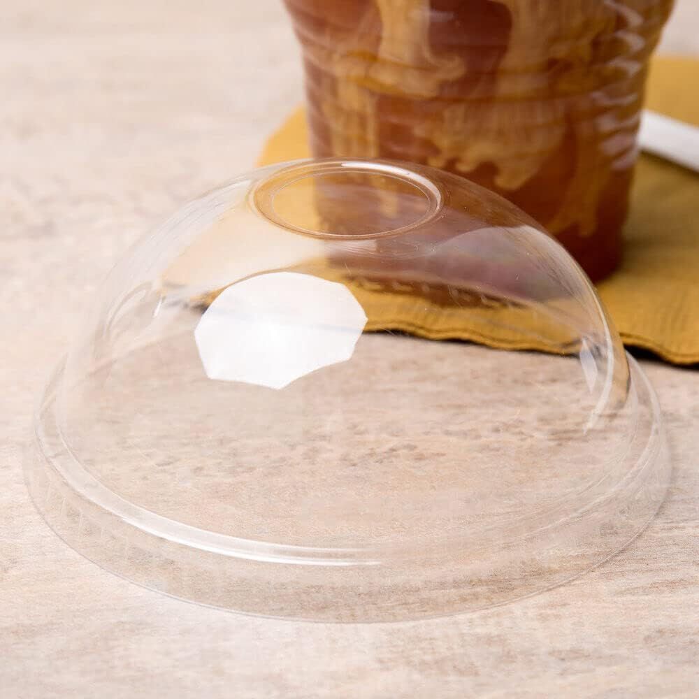 100pcs 500 ml Transparent Cups with Lids, Durable and Leak-Proof for Smoothies and Shakes lid with holes โ image 4