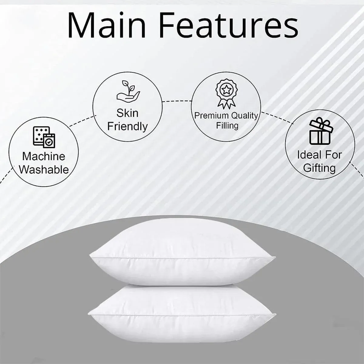 Hotel Quality White Pillow Core Soft Cotton Pillow Insert for Bedroom Living Room โ image 5