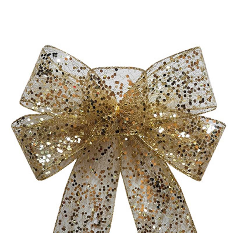 1pcs Christmas Decorative Bows Imitation Hemp Hand Crafted Ribbon Christmas Bow Knot Ornament for Christmas Party Home โ image 3