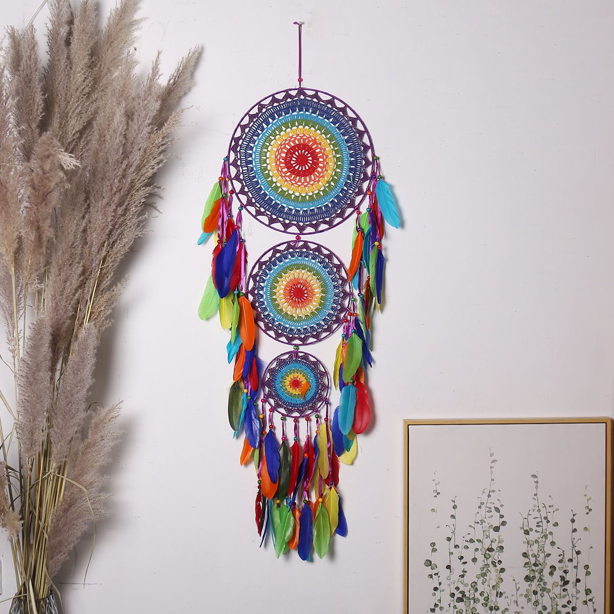 Handmade Feather Pendant Jewelry, Home Decoration, Suitable for Wedding Party Decoration for Kids Bedroom Home Decoration — image 4