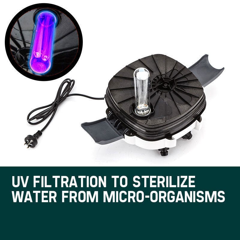 PROTEGE Aquarium External Canister Filter Aqua Fish Tank Pond Pump UV Light 1850 L/H — image 2