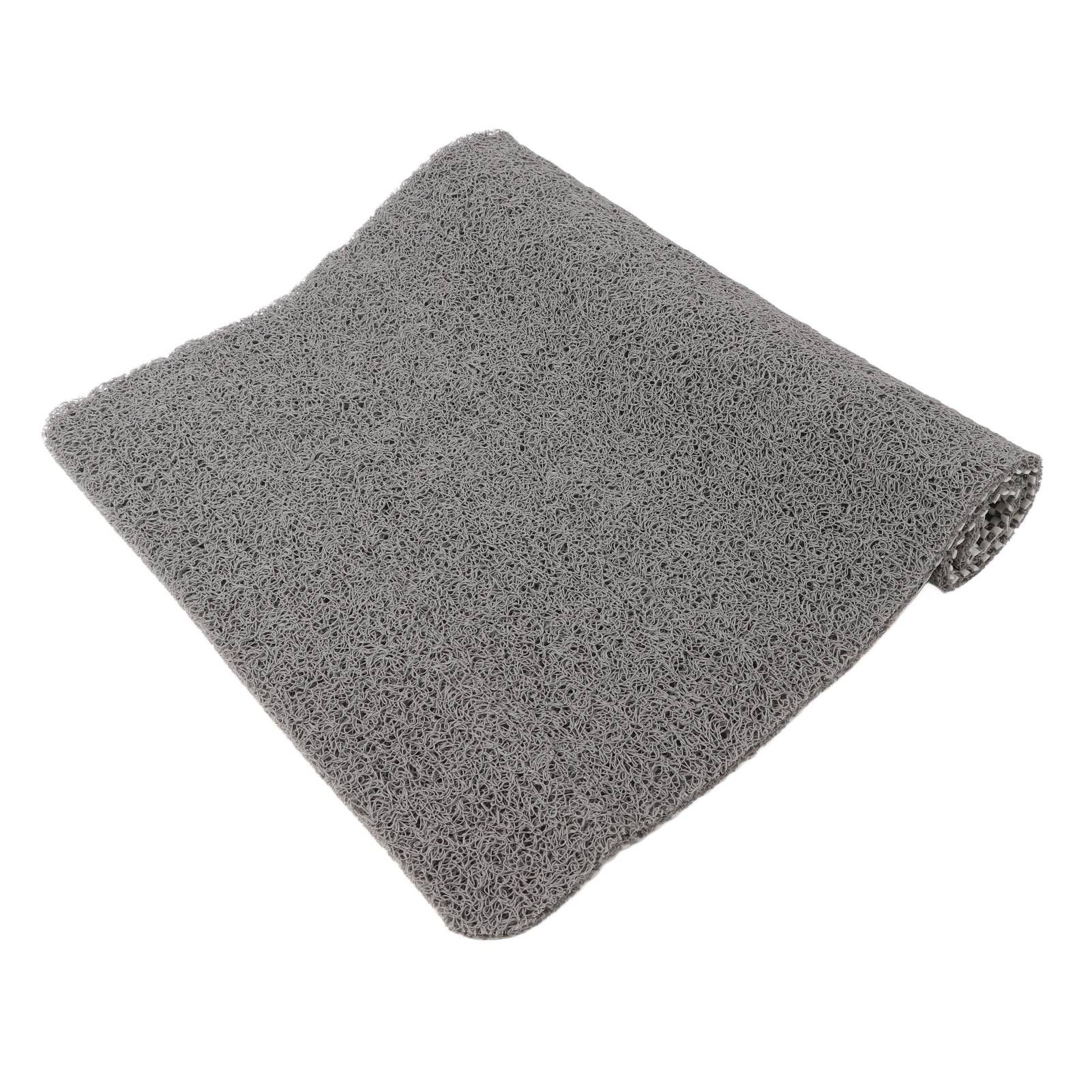 Indoor Non Slip Mat PVC Textured Bath Tub Shower Mat Water Proof Grey Bathroom Rug — image 5