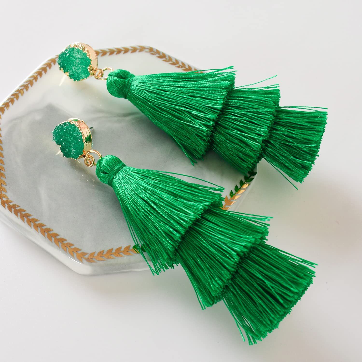 Earrings for Women Dangling, Colorful Layered Tassel Bohemian Drop Earrings Let your accessories do the talking! — image 5