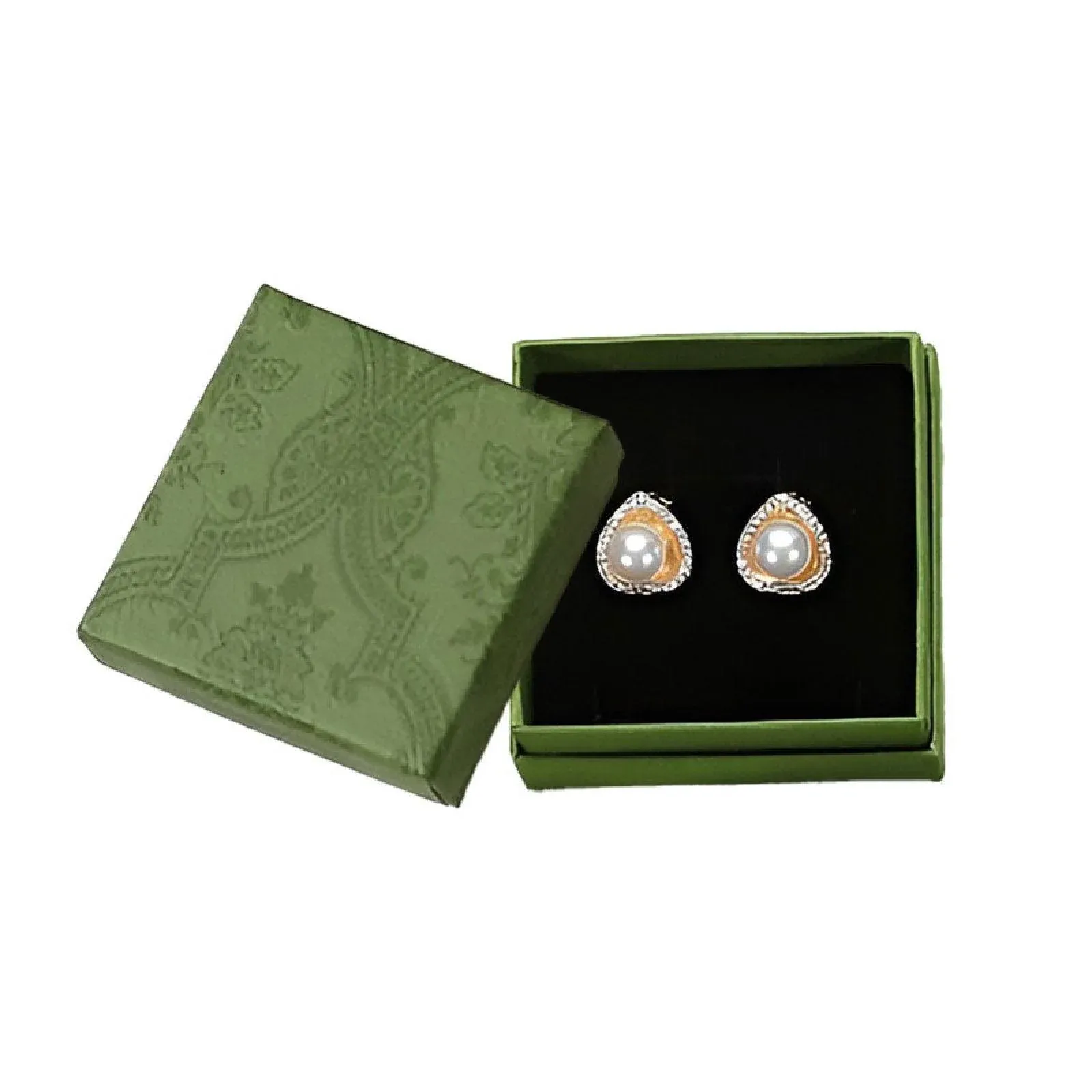 20pcs Ring Earring Gift Boxes Small Jewelry Packaging Storage Case Organiser - Green