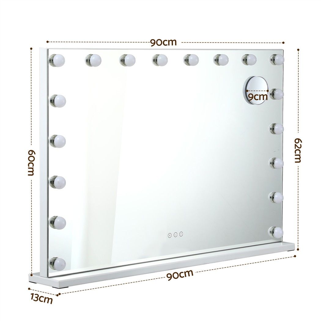 Embellir 90x60cm Makeup Mirror Large Hollywood Vanity Mirror with 18 Dimmable LED Bulbs โ image 2