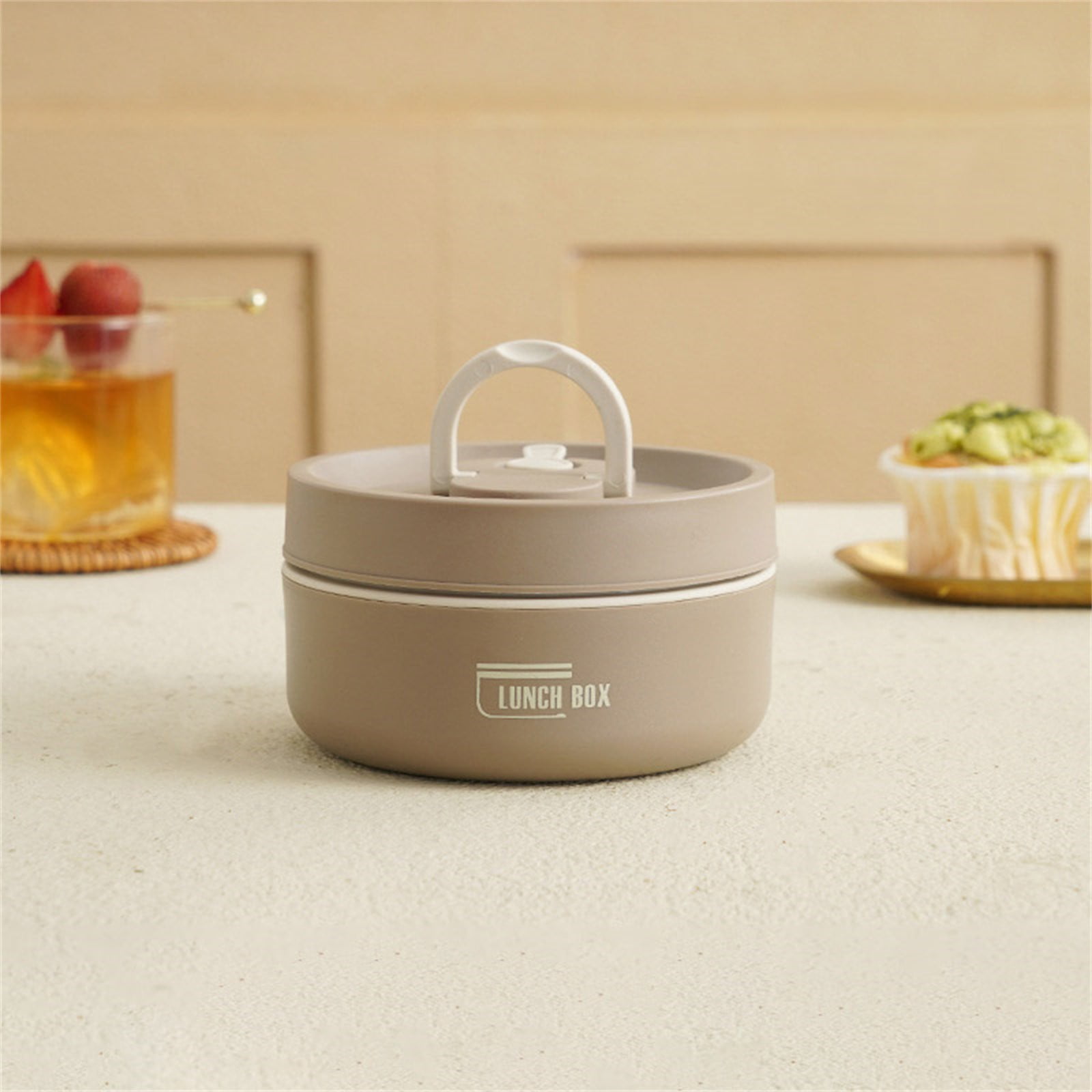 Thermo Food Jar for Hot Food Adults Soup Thermo Lunch Containers Wide Mouth Vacuum Insulated Stainless Steel Leakproof, Brown, 11.4 x 6.6 cm โ image 2