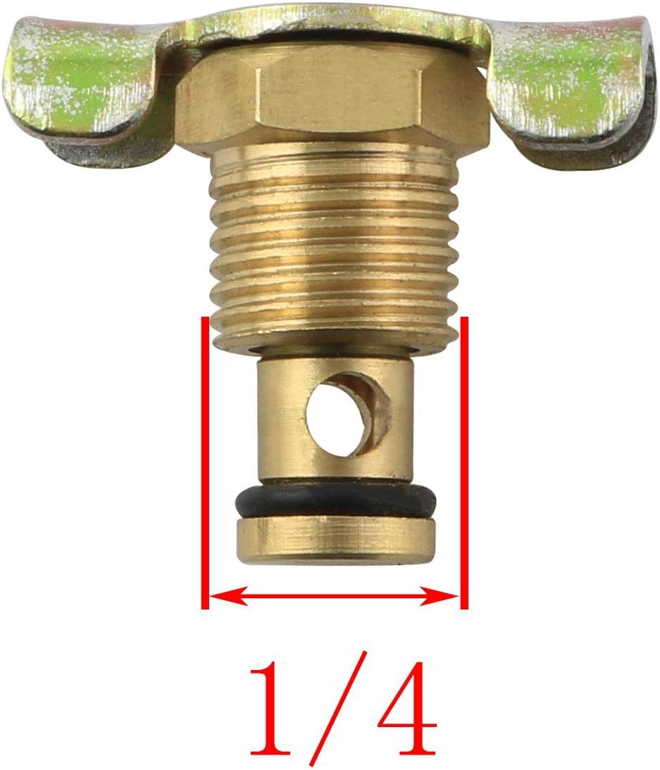 2PCS 1/4 Brass Air Hose Fitting Air Compressor Blowdown Valve NPT Male External Drain Cock Drain Switch With Handle โ image 2
