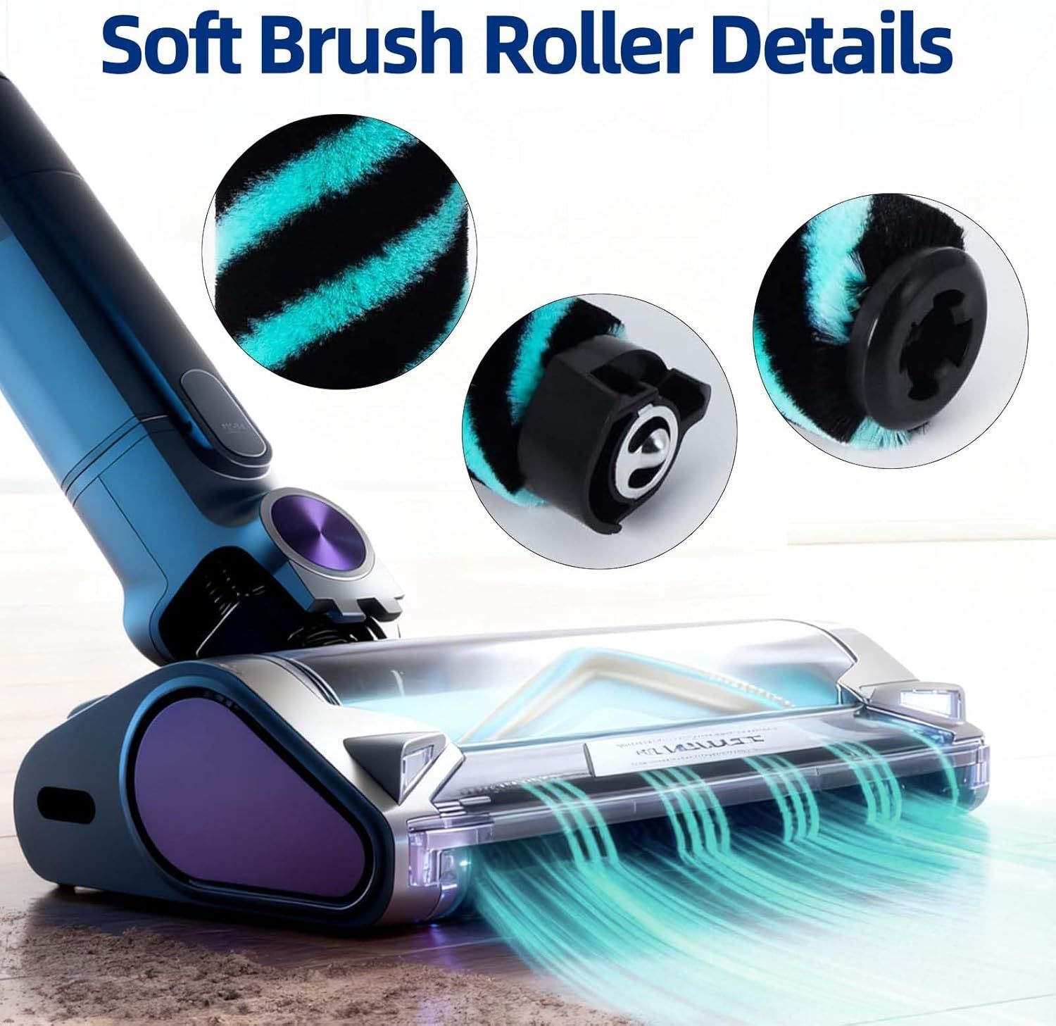 IP1251 IP3251 Vacuum Brush Replacement for Shark IP1250 IP1251C IP1255QCP IP3251C IP3252 IP3150 IP3253 PowerDetect Cordless Vacuum Cleaner, 2 Pack Brushrolls — image 4