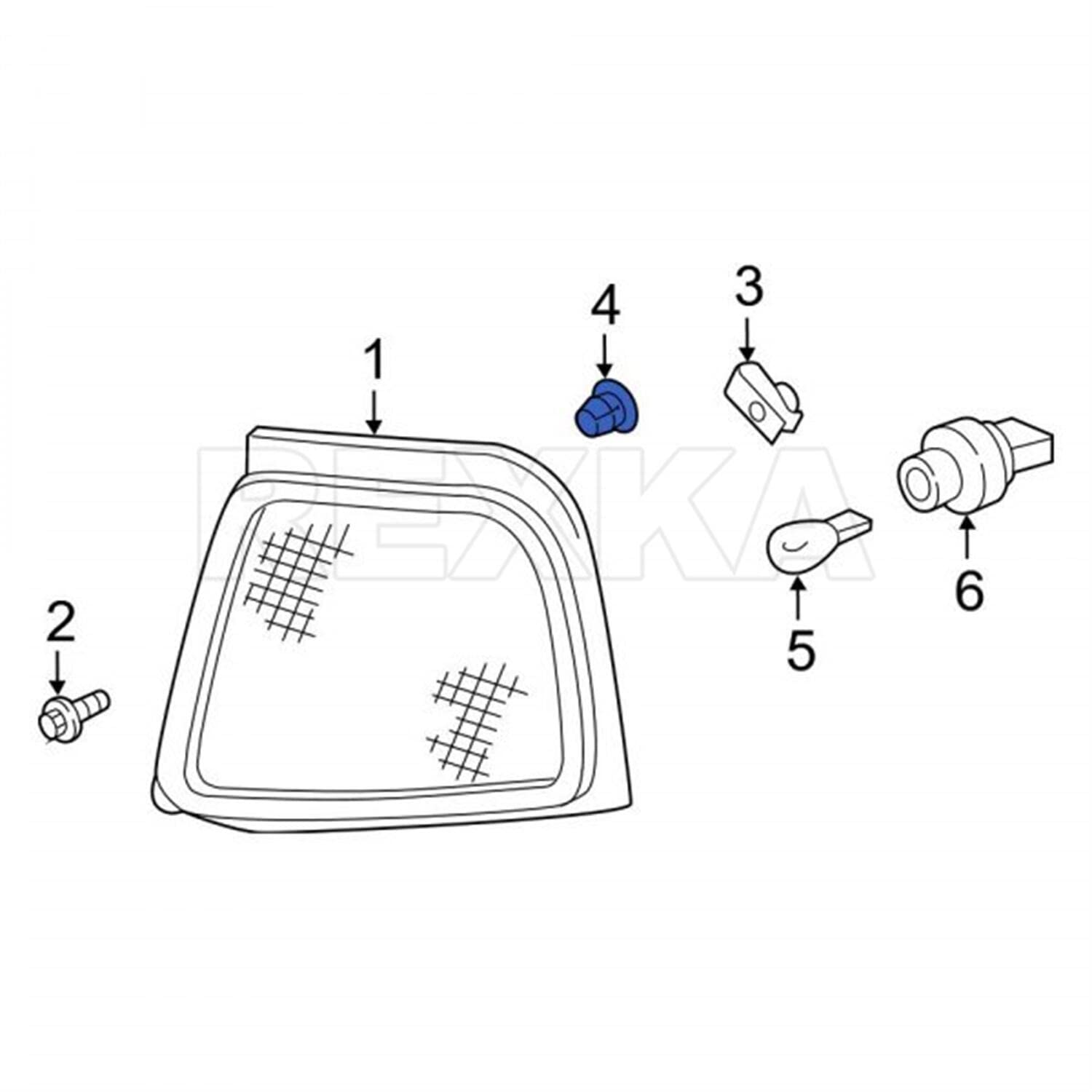 Rexka 10pcs Headlamp Assembly Grommet Retainer Clip Nut N811169S Compatible with Ford Toyota 90189-06111 4Runner, Land Cruiser, Pickup, Tacoma,Tercel — image 5