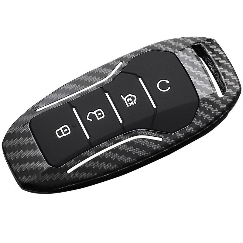Fragrant Car Island Key Cover for BYD Tang Dmi. Bagged Type a card [carbon fiber black] round belt buckle — image 5