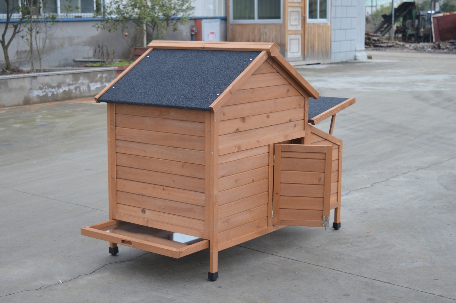 YES4PETS Brown Chicken Coop Rabbit Hutch Cat Cage Hen Chook House — image 3