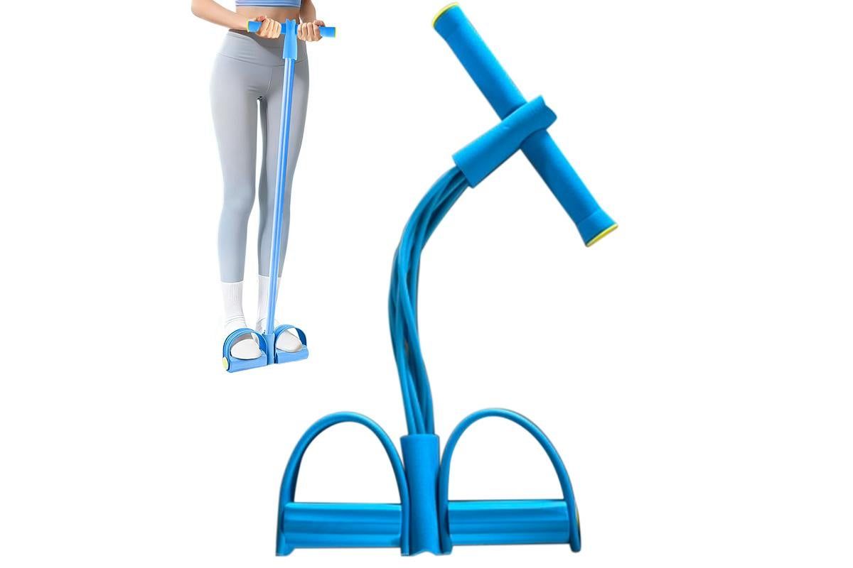 6 Tube Resistance Band Ankle Puller Foot Pedal Fitness Exercise Rope - Blue โ image 6