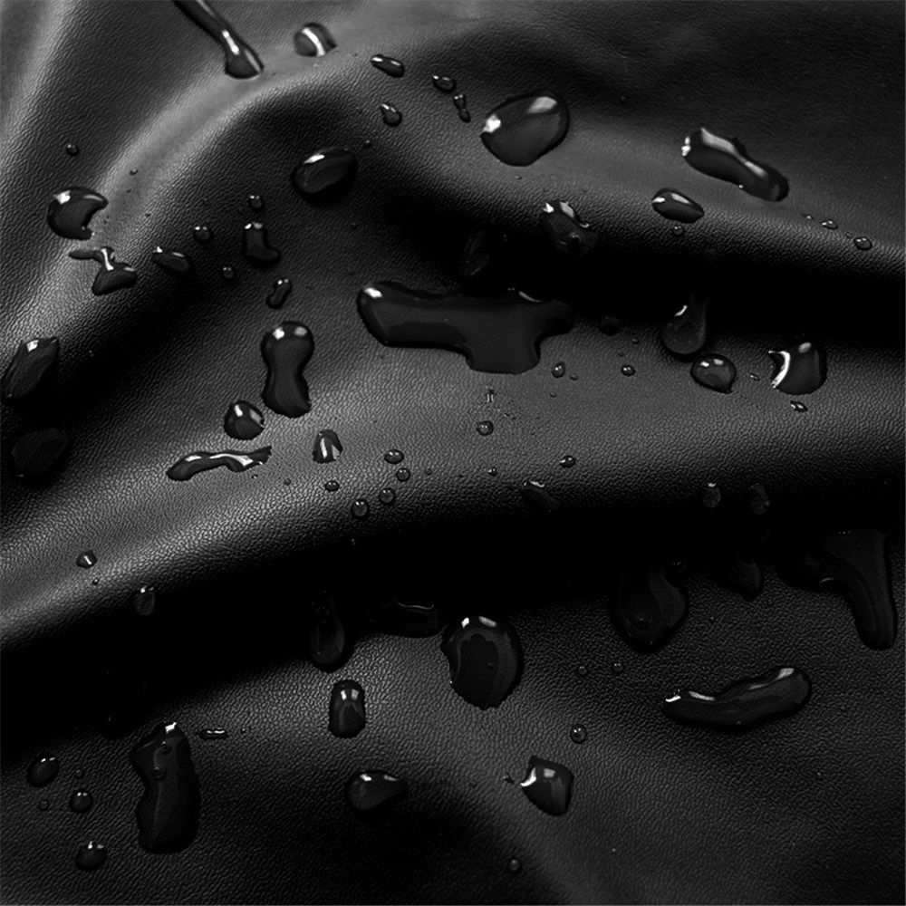 2 pack PU Faux Leather Waterproof Stretch Dining Chair Cover Chair Protector Slipcovers Covers (Black, 2) โ image 4
