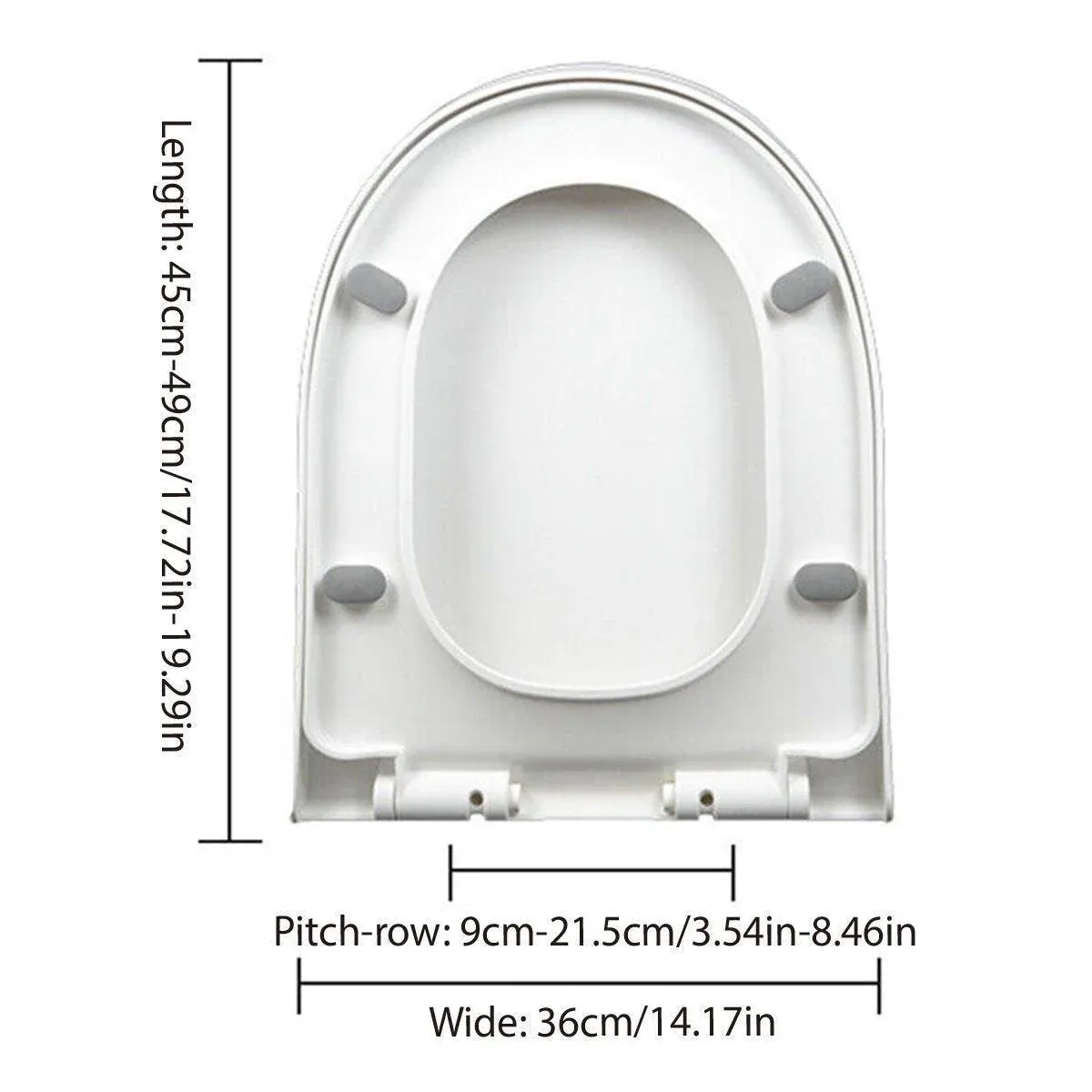 Toilet Seat Cover Universal Toilet Lid Cover Replacement Bathroom Seat Cover — image 3