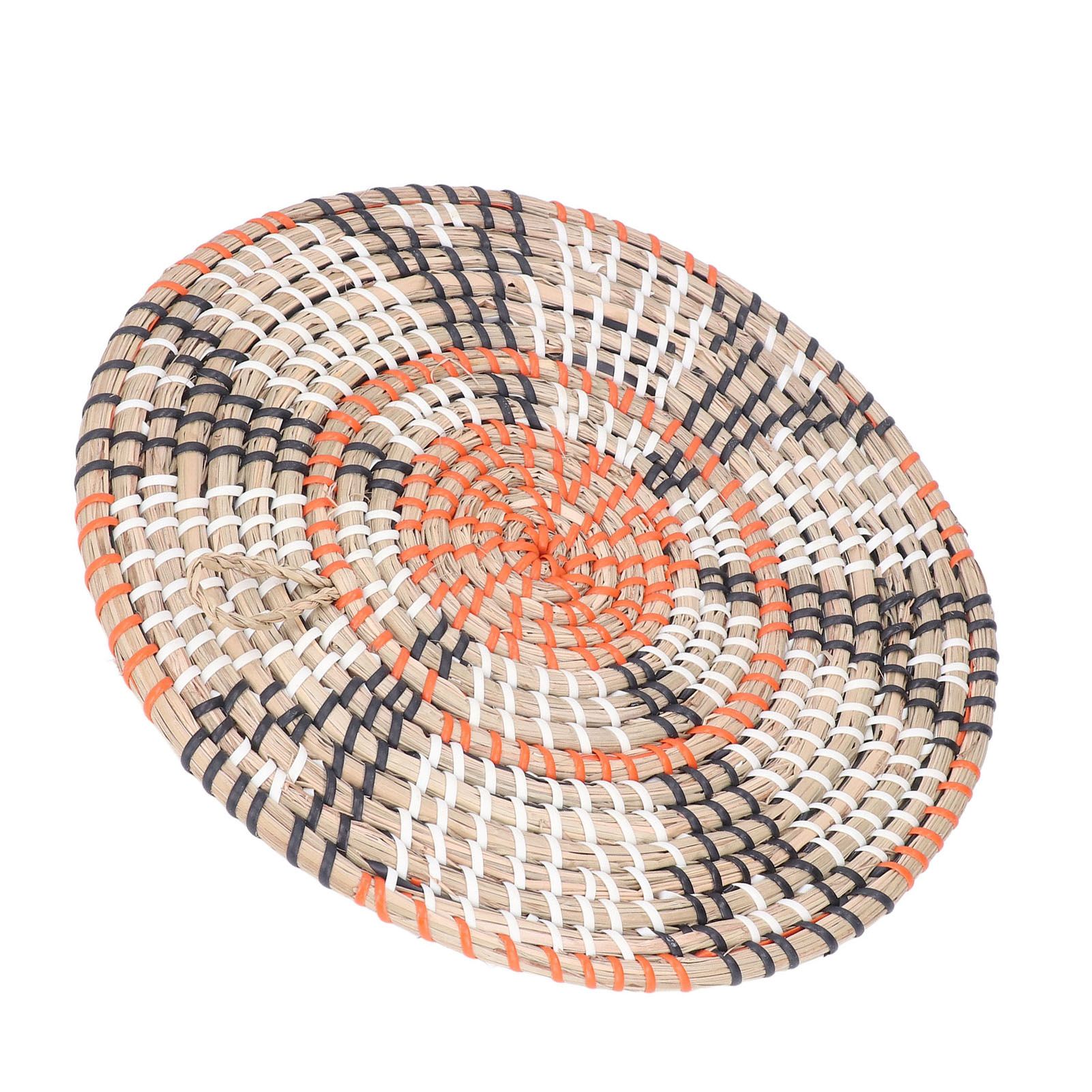Insulation Pad Nordic Straw Woven Placemats Heat Insulation Pads Homestay Wall DecorationS — image 2