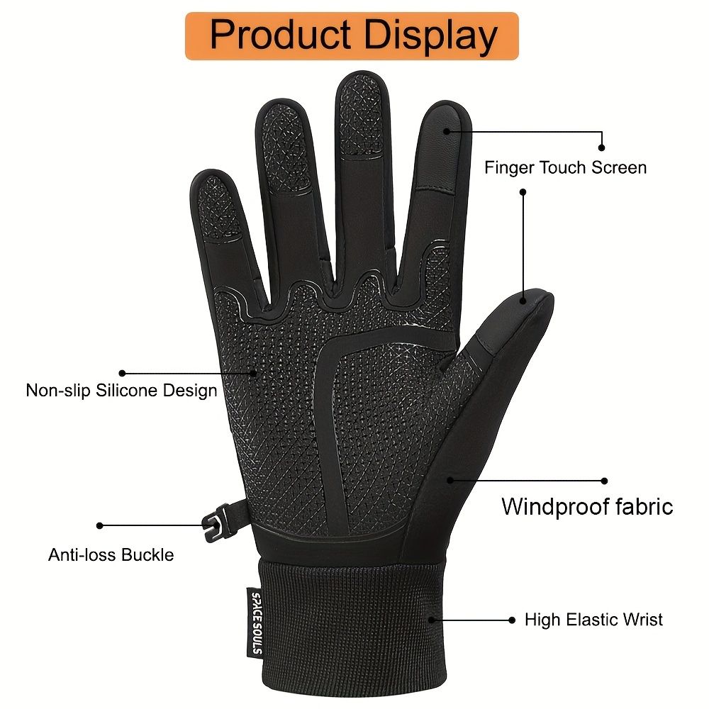 Winter Thermal Touchscreen Gloves for Outdoor Sports – Windproof, Fleece-Lined, Anti-Slip, Cycling, Fishing, Skiing, and Daily Cold-Wea — image 5