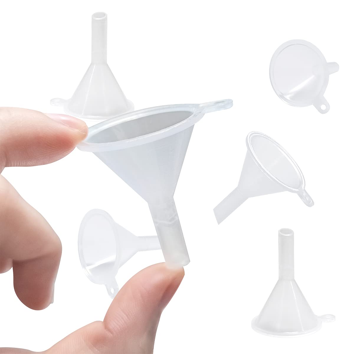 30 Pcs Small Mini Clear Plastic Funnels for Lab Bottles, Essential Oils, Perfumes, Spices, Sand Art, Powder โ image 4