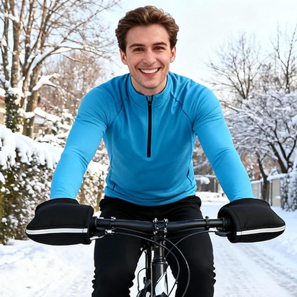 Cycling Gloves - 1 Pair - Extra Padded Cycling Gloves - Warm Gloves - Cycling Gloves - Scooter Gloves - Hand Warmers - Cycling Accessories - With Reflective โ image 5