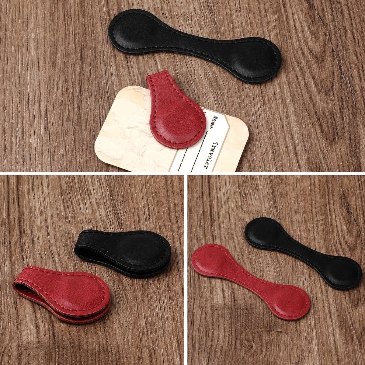 Bookmarks - 2 Pieces - Bookmark - Book Accessories - Page Holder - Magnetic Bookmark - For Both Boys And Girls - For Books/Stationery - Children - Leather — image 2