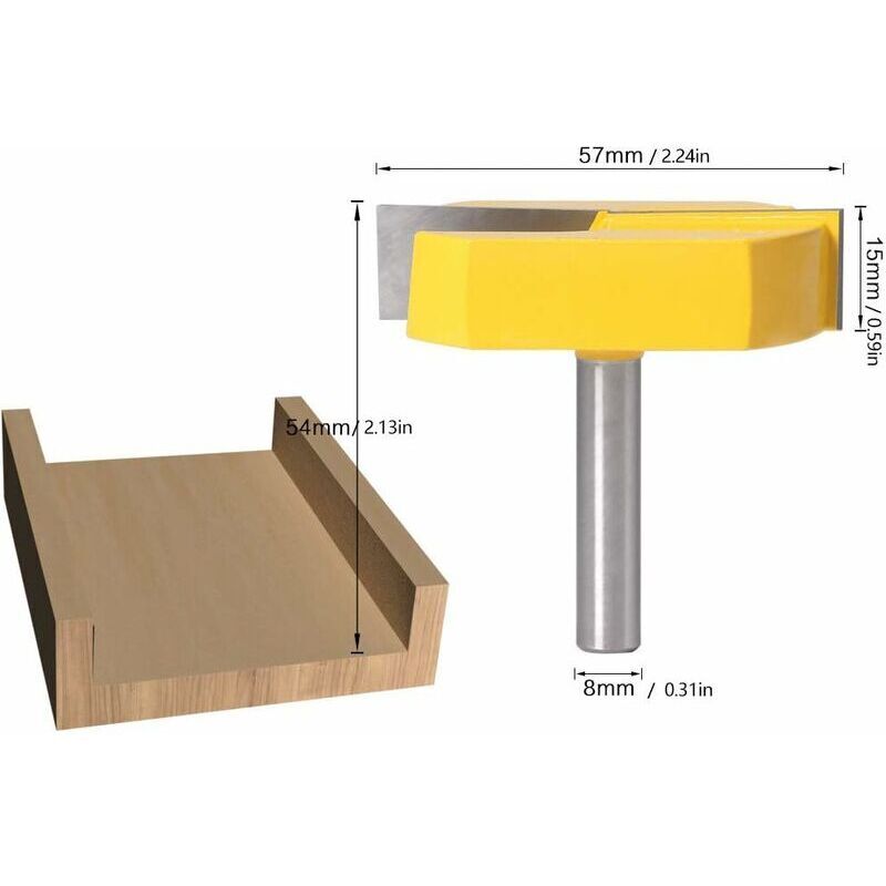 Router, Edge Router, 8mm Router, Bottom Cleaning Router, T-Slot Routers, 8x57mm Bottom, Yellow Blade, from DE — image 3