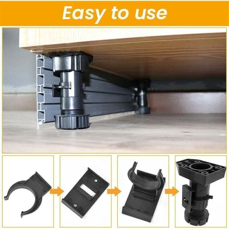 20 pcs Furniture Foot Fixing Clamp 28mm to 32mm Plinth Clamp Screwable Plinth Clamp Kick Plate Clamp Kitchen Plinth Fixing Clamp with 40 Screws โ image 4