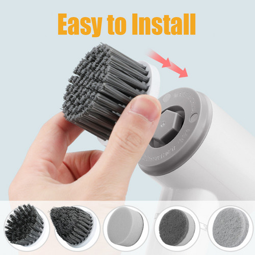 6in1 Electric Spin Scrubber Cordless Rechargeable Cleaning Brush with 6 Head Kit โ image 4