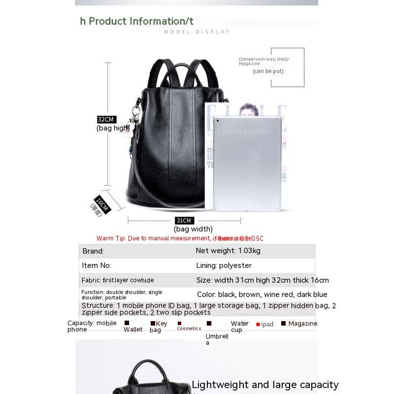 Women Backpack Purse Waterproof dermis Anti-theft Rucksack Lightweight Shoulder Bag, Medium, Black(1pcs) — image 4