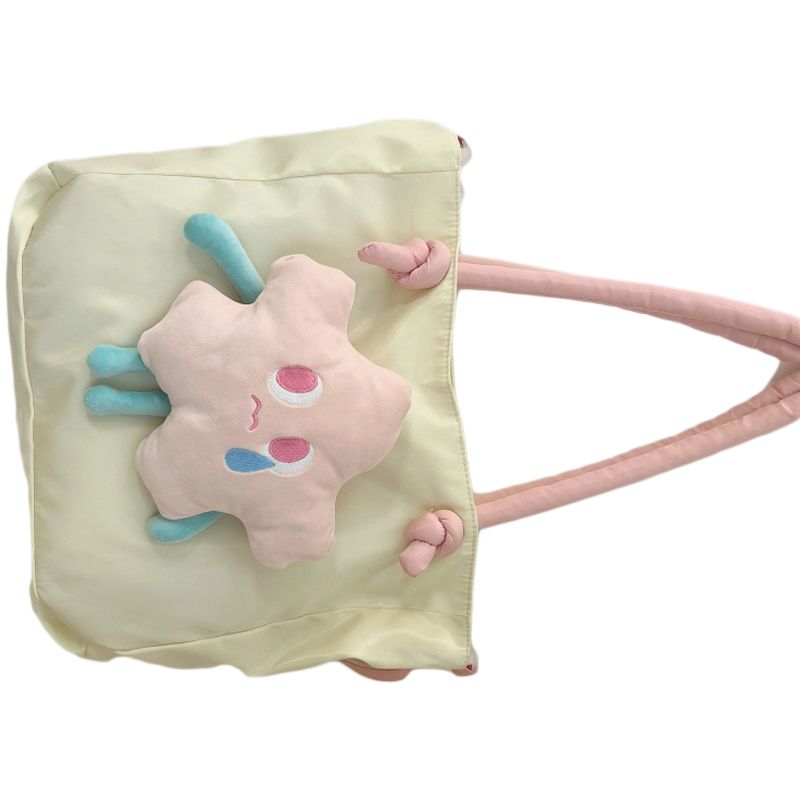 Tote Bag Nylon Large Capacity Removable Cute Star Doll Messenger Bag for PC Book Lipstick β image 2