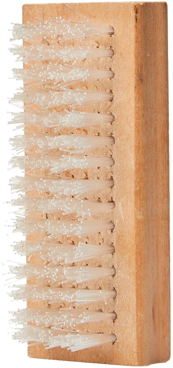 Nail brush - Wooden nail brush - Double-sided soft brush for cleaning nails - Nail and pedicure brush — image 3