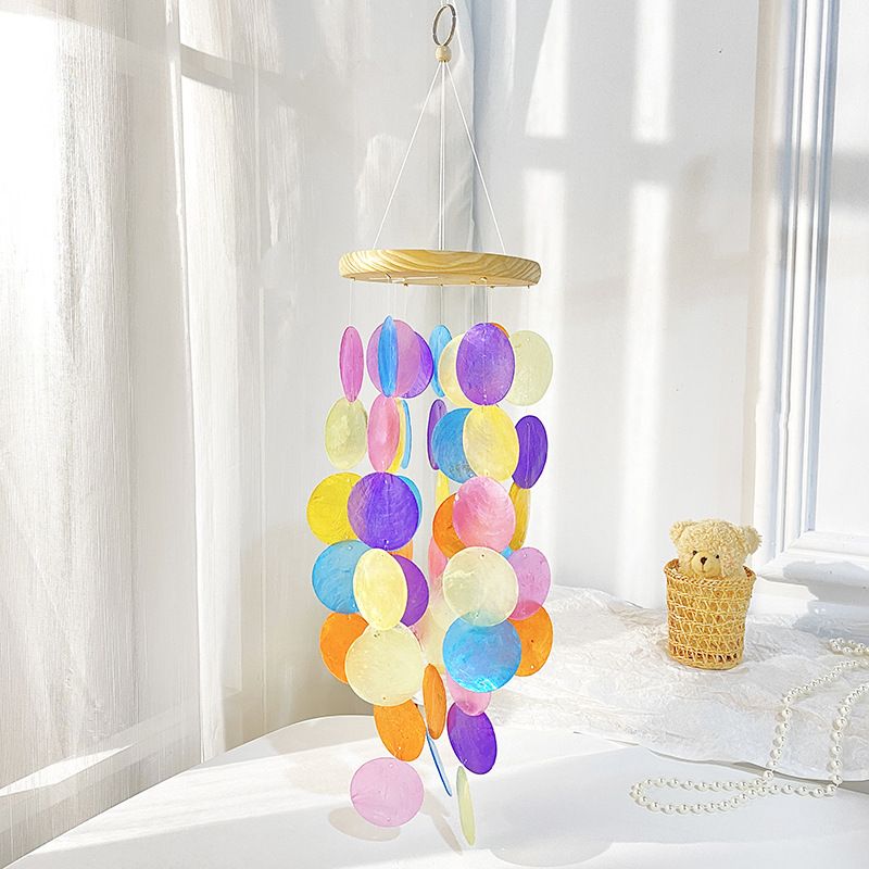 Creative Ins Fresh Shell Wind Chime Decorative Mirror Shell Simple Countryside Living Room Study Balcony Decorative Pendant — image 3