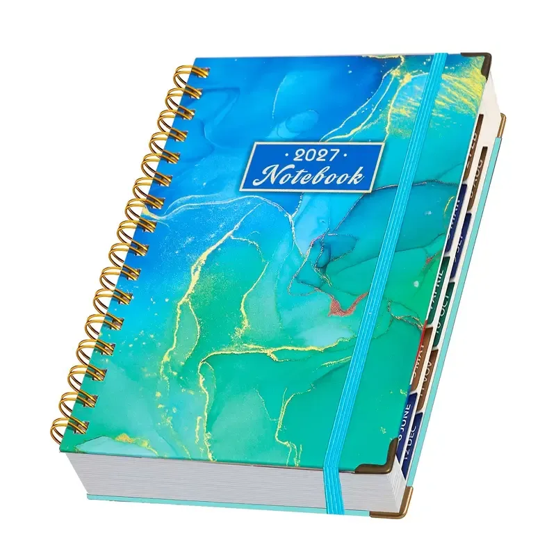 2027 A5 Hardcover Daily Planner | Daily Planning + Self-Discipline Tracking + Time Management – Essential for Boosting Productivity(Blue rose style) — image 4