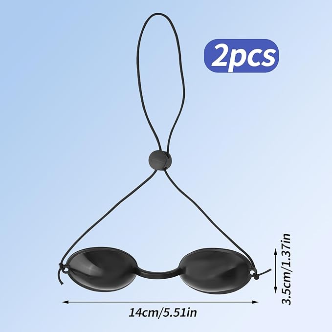 2 pairs of protective glasses for eye protection against red light - tanning glasses for women - tanning glasses for sunbathing — image 2