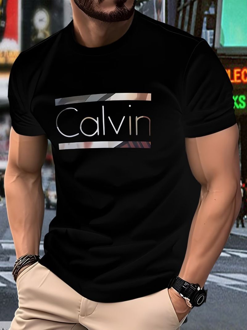 Men'S Casual T-Shirt Short Sleeve Tee Polyester Round Neck Lightweight Everyday - White - Size S(AU S/EU46) โ image 6