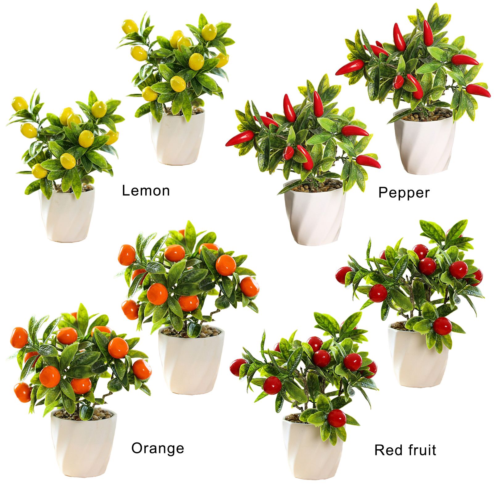 Artificial Fruit Tree Potted Small Potted Simulation Planting Pot Ornament Decoration — image 4