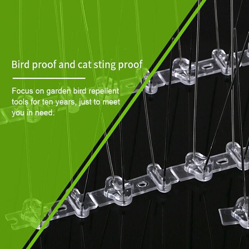 Lambu 10X 50Cm Anti Bird Spikes Pigeon Deterrent Repellent Bird Sting Stainless - 20 Groups โ image 6