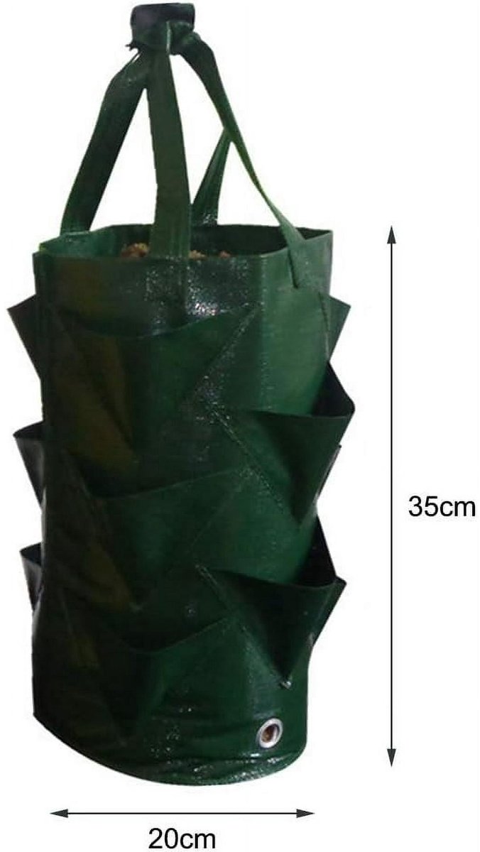 Hanging Plant Bags - 3-Pack Hanging Strawberry Planters - Strawberry Plant Bags PE Strawberry Planters - For Growing Vegetables, Flowers & Herbs โ image 3