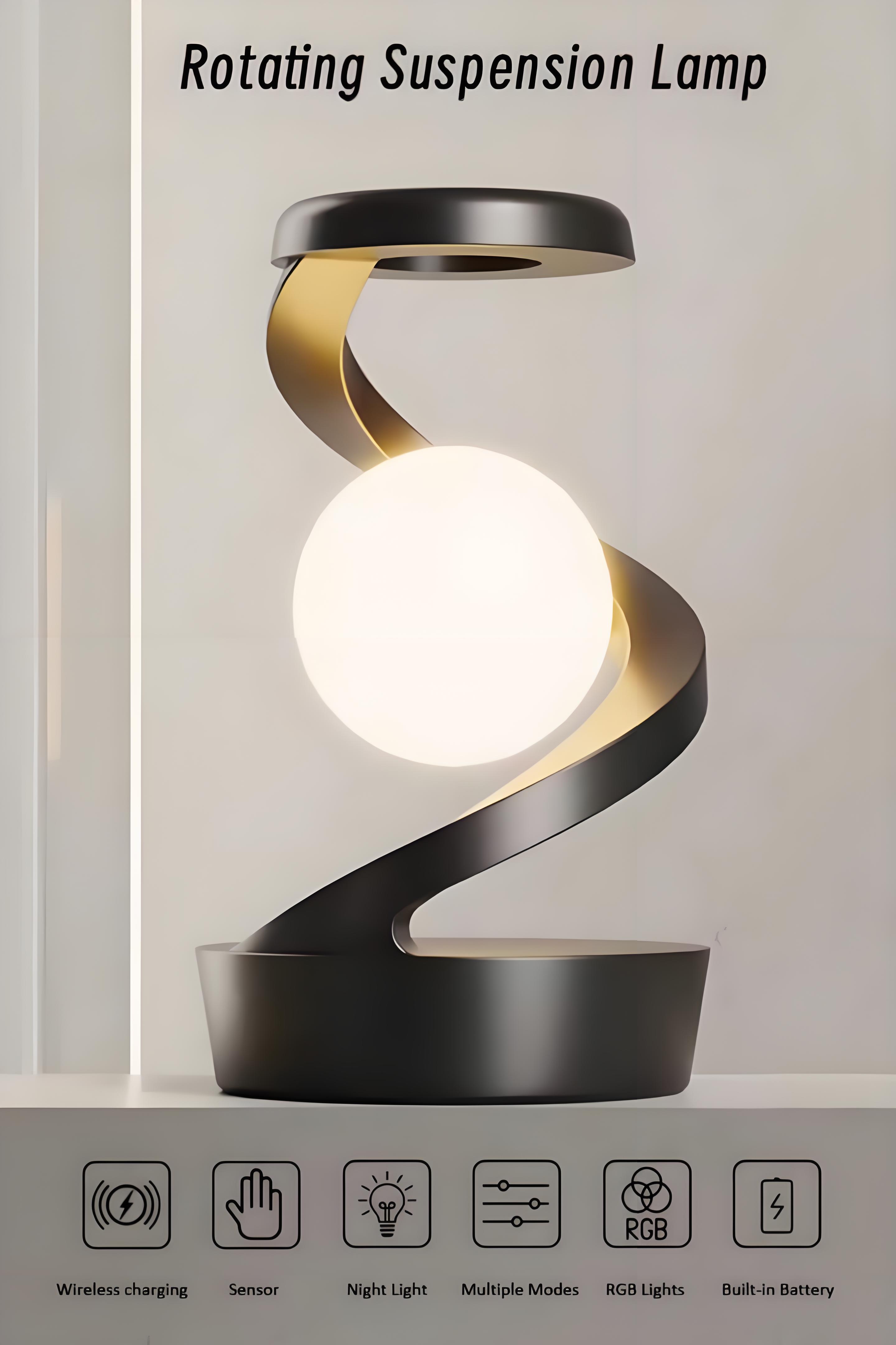 Rotating Levitating Night Light with RGB Colors & Wireless Charging: 1-Second Palm-Activated Spin, Motion-Sensing – Futuristic Lighting for Australian Bedrooms — image 3